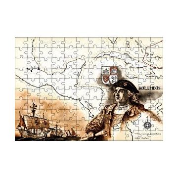 Cakapuzzle Christopher Columbus Harita Ve Gemiler 120 Parça Ahşap Puzzle