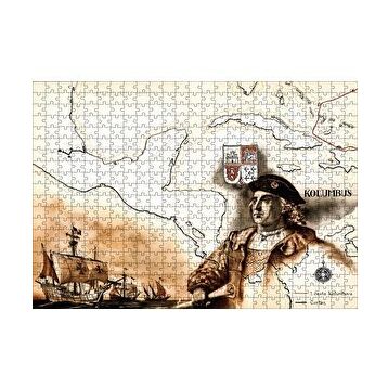 Cakapuzzle Christopher Columbus Harita Ve Gemiler 120 Parça Ahşap Puzzle