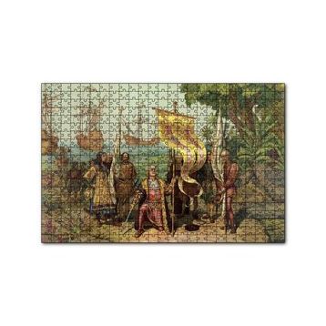 Cakapuzzle Christopher Columbus Ve Kaşifler 120 Parça Ahşap Puzzle