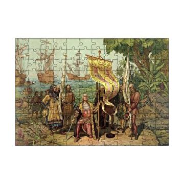 Cakapuzzle Christopher Columbus Ve Kaşifler 120 Parça Ahşap Puzzle