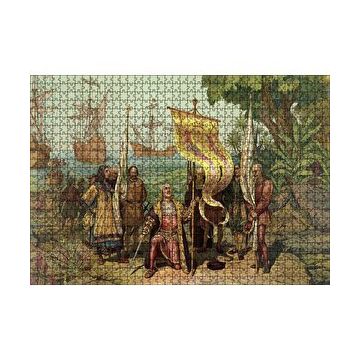 Cakapuzzle Christopher Columbus Ve Kaşifler 120 Parça Ahşap Puzzle