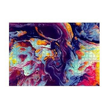 Cakapuzzle Çiçek Deseni Kamp Ateşi Görseli 120 Parça Ahşap Puzzle