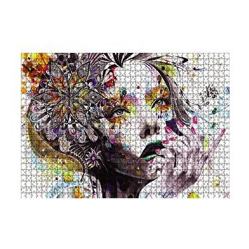 Cakapuzzle Çiçekli Kadın 120 Parça Ahşap Puzzle