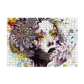 Cakapuzzle Çiçekli Kadın 120 Parça Ahşap Puzzle