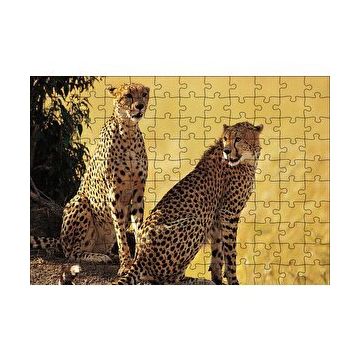 Cakapuzzle Çift Leopar 120 Parça Ahşap Puzzle