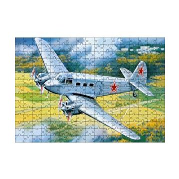 Cakapuzzle Çift Motorlu Nostaljik Uçak 120 Parça Ahşap Puzzle