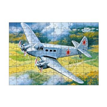 Cakapuzzle Çift Motorlu Nostaljik Uçak 120 Parça Ahşap Puzzle