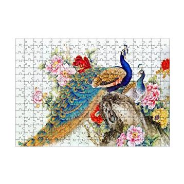 Cakapuzzle Çift Tavuskuşiar Sanatsal Görsel 120 Parça Ahşap Puzzle