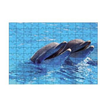 Cakapuzzle Çift Yunuslar 120 Parça Ahşap Puzzle