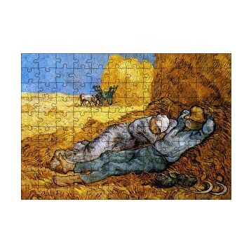 Cakapuzzle Çiftçi Karı Koca ve Saman Balyaları 120 Parça Ahşap Puzzle