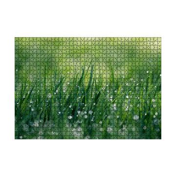 Cakapuzzle Çimenler ve Su Damlaları 120 Parça Ahşap Puzzle