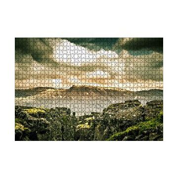Cakapuzzle Çıplak Tepeler Bulutlar ve Kayalıklar 120 Parça Ahşap Puzzle