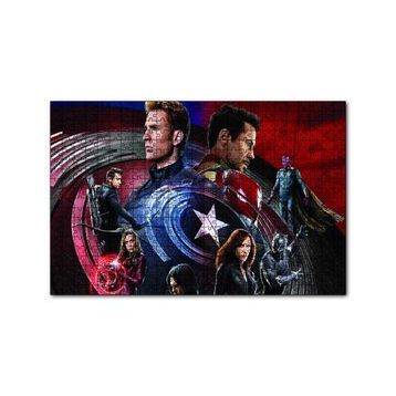 Cakapuzzle Civil War Tüm Kahramanlar 120 Parça Ahşap Puzzle