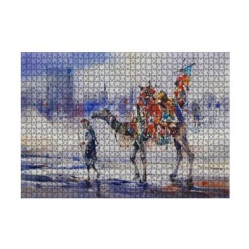 Cakapuzzle Clifton Sahilinde Deveyle Sahibi 120 Parça Ahşap Puzzle