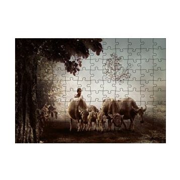 Cakapuzzle Çoban ve Küçük Sürüsü 120 Parça Ahşap Puzzle