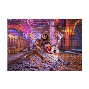Cakapuzzle Coco Gitarist Çocuk ve İskelet Dans Ediyor 120 Parça Ahşap Puzzle