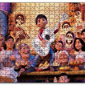 Cakapuzzle Coco Pixar Masada Gitar Çalıyor Mdf 1000 Parça Puzzle