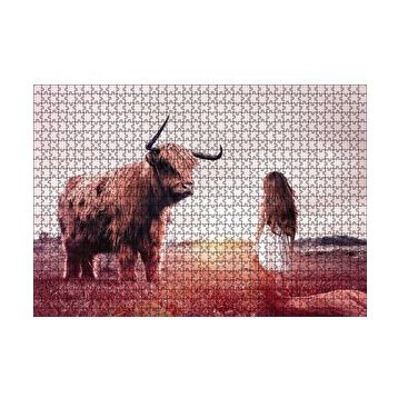 Cakapuzzle Çocuk ve Boğa 120 Parça Ahşap Puzzle