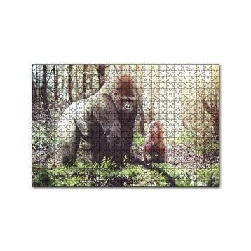 Cakapuzzle Çocuk Ve Goril Görseli 120 Parça Ahşap Puzzle
