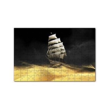 Cakapuzzle Çöl Kum Filmler Sanat Eseri Yelkenli Gemi 120 Parça Ahşap Puzzle