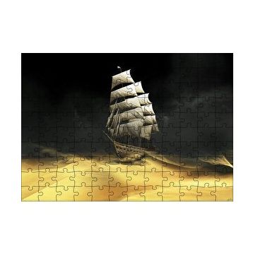 Cakapuzzle Çöl Kum Filmler Sanat Eseri Yelkenli Gemi 120 Parça Ahşap Puzzle