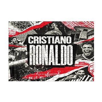 Cakapuzzle Cristiano Ronaldo Büyük Yazı ve Kompozisyon 120 Parça Ahşap Puzzle