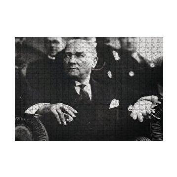 Cakapuzzle Cumhuriyet Bayaramı Töreninde Atatürk Görseli 120 Parça Ahşap Puzzle