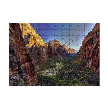 Cakapuzzle Dağlar Arasındaki Vadi Dere 120 Parça Ahşap Puzzle