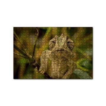 Cakapuzzle Dalda Boz Renkli Bukalemun 120 Parça Ahşap Puzzle
