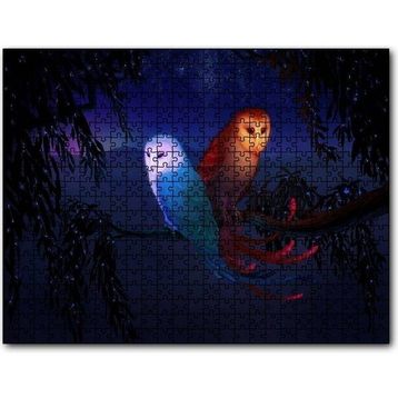 Cakapuzzle Dalda Fantastik Baykuşlar ve Işıklar Mdf 120 Parça Puzzle