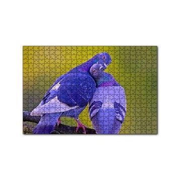Cakapuzzle Dalda Sarılan İki Güvercin 120 Parça Ahşap Puzzle