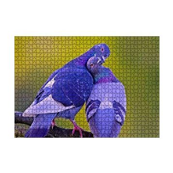 Cakapuzzle Dalda Sarılan İki Güvercin 120 Parça Ahşap Puzzle