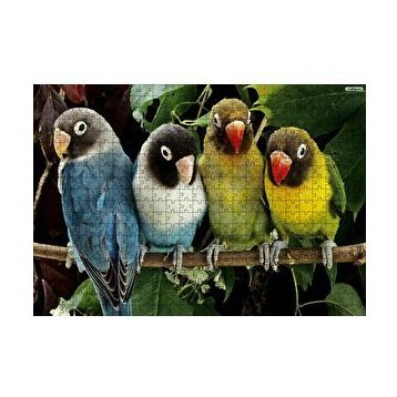 Cakapuzzle Dalda Sevda Papağanları 120 Parça Ahşap Puzzle