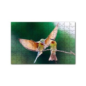 Cakapuzzle Daldaki Dişisini Besleyen Erkek Kuş 120 Parça Ahşap Puzzle
