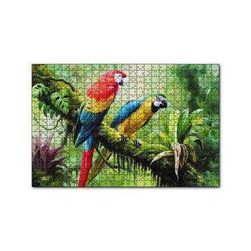 Cakapuzzle Daldaki Pappağanlar Görseli 120 Parça Ahşap Puzzle