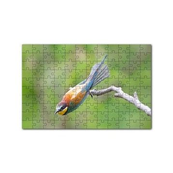 Cakapuzzle Daldan Ayrılmak Üzere Olan Rengarenk Kuş 120 Parça Ahşap Puzzle