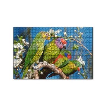 Cakapuzzle Dalın Üzerindeki Sevda Kuşları 120 Parça Ahşap Puzzle