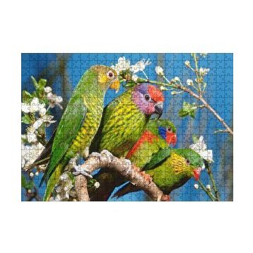 Cakapuzzle Dalın Üzerindeki Sevda Kuşları 120 Parça Ahşap Puzzle