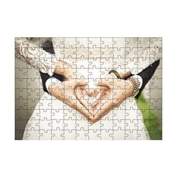 Cakapuzzle Damat Gelin Kalpli Eller 120 Parça Ahşap Puzzle