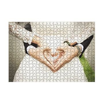 Cakapuzzle Damat Gelin Kalpli Eller 120 Parça Ahşap Puzzle