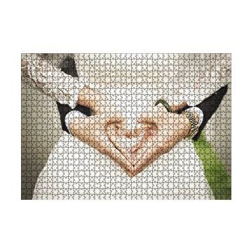 Cakapuzzle Damat Gelin Kalpli Eller 120 Parça Ahşap Puzzle