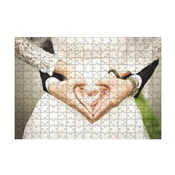 Cakapuzzle Damat Gelin Kalpli Eller 120 Parça Ahşap Puzzle