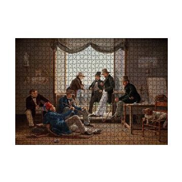 Cakapuzzle Danimarkalı Sanatçılar Romada 120 Parça Ahşap Puzzle