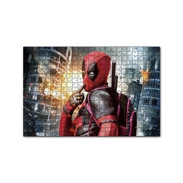 Cakapuzzle Deadpool Hayret Süper Kahraman Çizgi Roman Görseli 120 Parça Ahşap Puzzle