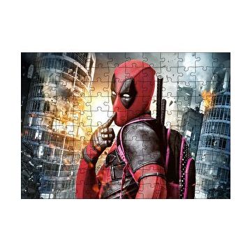 Cakapuzzle Deadpool Hayret Süper Kahraman Çizgi Roman Görseli 120 Parça Ahşap Puzzle