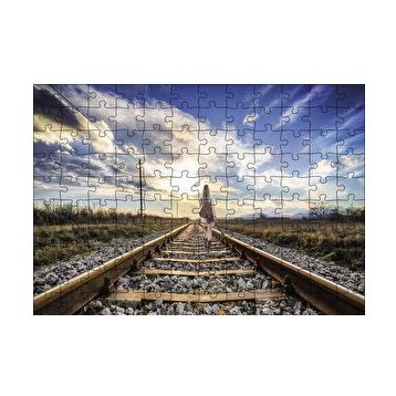 Cakapuzzle Demir Yolu Kız 120 Parça Ahşap Puzzle