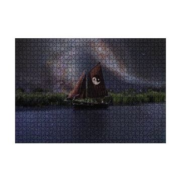 Cakapuzzle Denge İşaretli Yelkenli Gemi 120 Parça Ahşap Puzzle