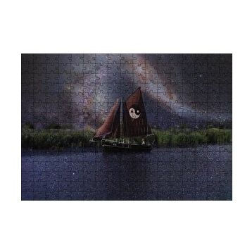 Cakapuzzle Denge İşaretli Yelkenli Gemi 120 Parça Ahşap Puzzle