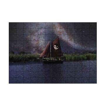 Cakapuzzle Denge İşaretli Yelkenli Gemi 120 Parça Ahşap Puzzle
