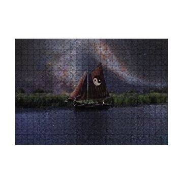 Cakapuzzle Denge İşaretli Yelkenli Gemi 120 Parça Ahşap Puzzle
